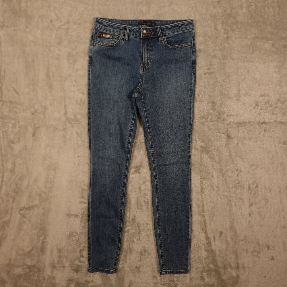 Prana Kayla jean mid rise skinny women's 6/28 blue denim organic cotton